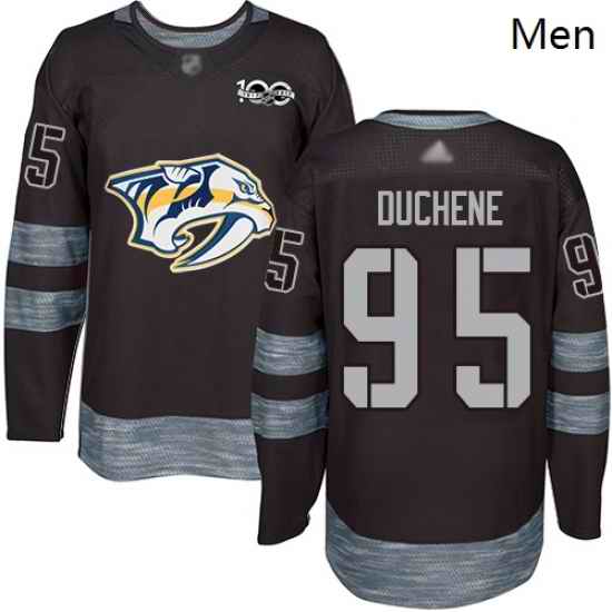 Predators #95 Matt Duchene Black 1917 2017 100th Anniversary Stitched Hockey Jersey